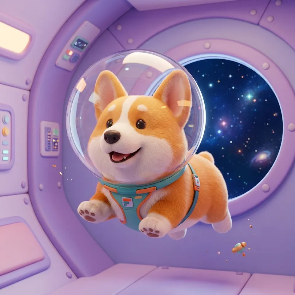 Made from the recipe: Cute Astronaut Corgi 3D